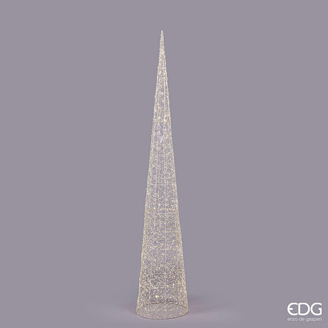 edg enzo de gasperi edg enzo de gasperi albero di natale led pearls cono 1 440 microled h 210 cm d 40 cm ip44 light gold ean 8059824546579