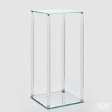 edg enzo de gasperi edg enzo de gasperi alzata decorativa splendor quadrata h 78 cm l 35 cm l 35 cm vetro natural ean 8059824514998