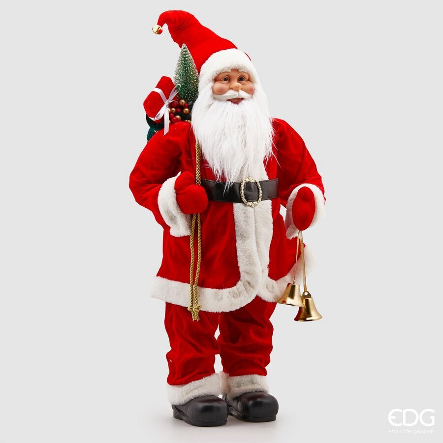 edg enzo de gasperi edg enzo de gasperi babbo natale con campane h 81 cm white red ean 8059824132192