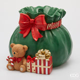 edg enzo de gasperi edg enzo de gasperi base pino sacco reagli natale h 39 cm d 50 cm green red ean 8059824531582
