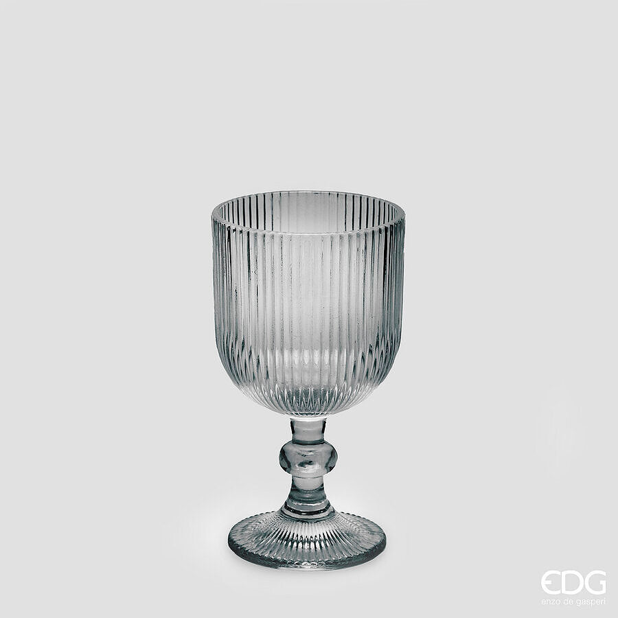 edg enzo de gasperi edg enzo de gasperi bicchiere righe calice h 14 cm d 8 cm colore grigio 6 pz ean 8059824505057