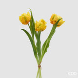 edg enzo de gasperi edg enzo de gasperi bouquete tulipano parrot x3 h 40 cm con bocciolo giallo ean 8059824612663