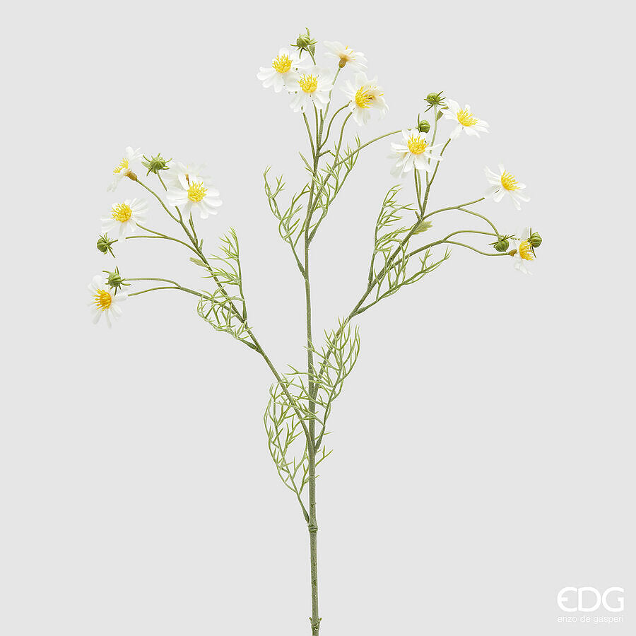 edg enzo de gasperi edg enzo de gasperi camomilla ramo con foglie h 70 cm pianta artificiale bianco ean 8059824482228