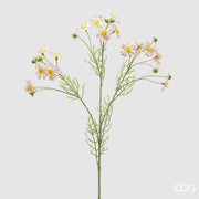 EDG Enzo De Gasperi Camomilla Ramo con Foglie H 70 Cm Pianta Artificiale Rosa