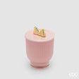 edg enzo de gasperi edg enzo de gasperi candela di natale fiocco con vaso h 13 cm d 9 cm rose water rosa oro ean 8059824544049