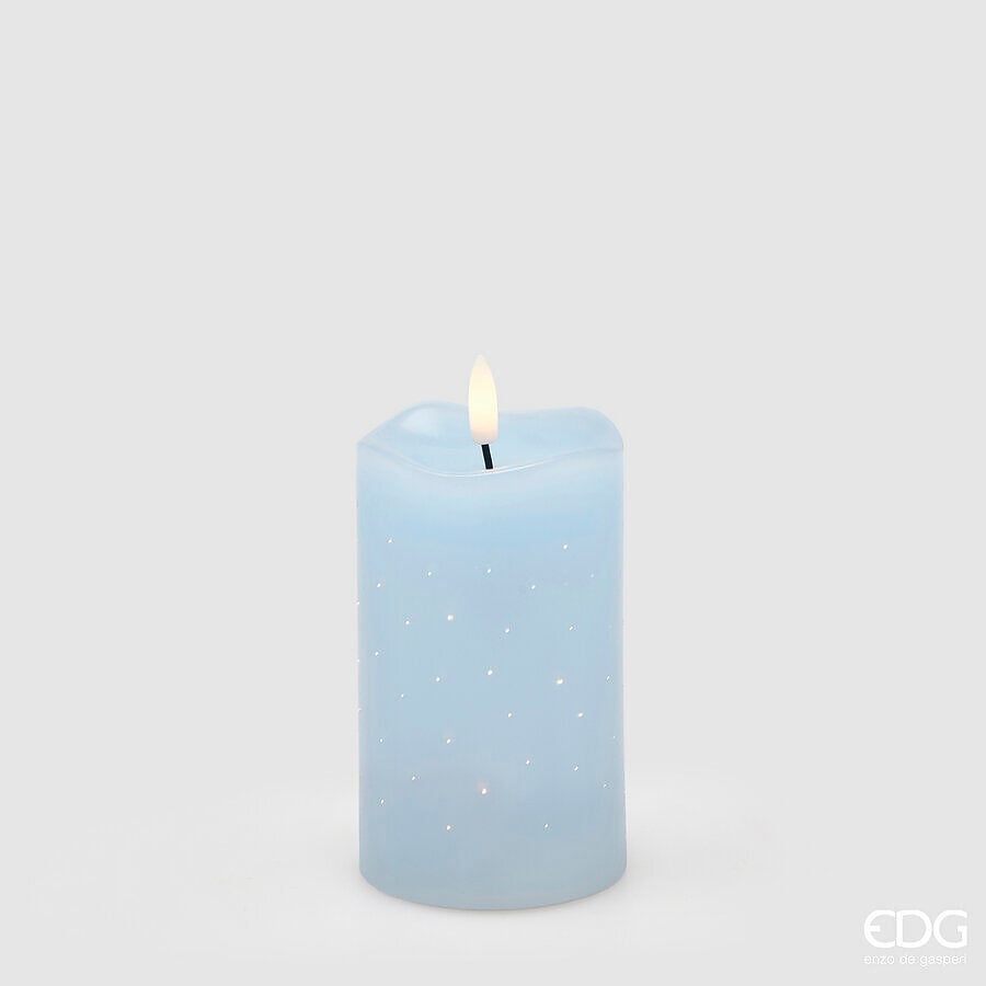 edg enzo de gasperi edg enzo de gasperi candela led starry con moccolo h 125 cm d 75 cm ip20 celeste ean 8059824475794