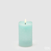 EDG Enzo De Gasperi Candela Led Starry con Moccolo H 12,5 Cm D 7,5 Cm IP20 Verde Chiaro