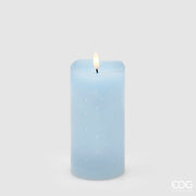 EDG Enzo De Gasperi Candela Led Starry con Moccolo H 15 Cm D 7,5 Cm IP20 Celeste
