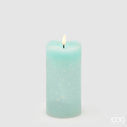 EDG Enzo De Gasperi Candela Led Starry con Moccolo H 15 Cm D 7,5 Cm IP20 Verde Chiaro