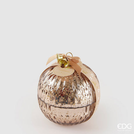 edg enzo de gasperi edg enzo de gasperi candela sfera di natale vetro d 11 cm cinnamon ambra ean 8059824545046