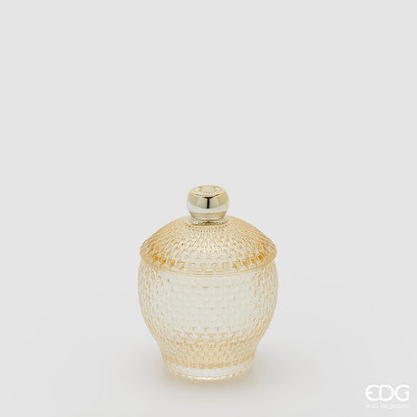 edg enzo de gasperi edg enzo de gasperi contenitore decorativo micro quadretti bombato h 115 cm d 85 cm giallo ean 8059824610539