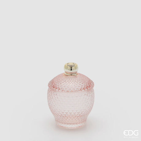 edg enzo de gasperi edg enzo de gasperi contenitore decorativo micro quadretti bombato h 115 cm d 85 cm rosa ean 8059824610553