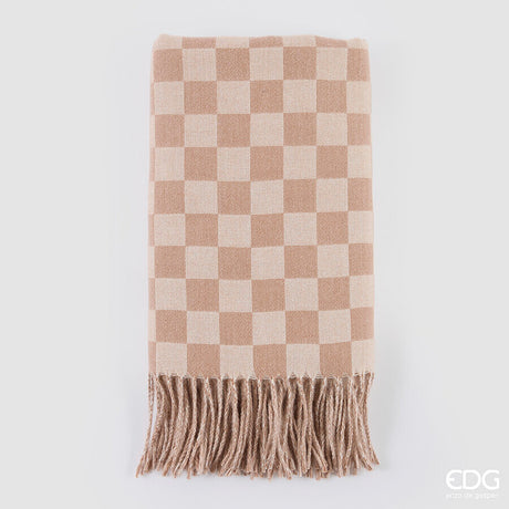 edg enzo de gasperi edg enzo de gasperi karierte Decke 152 x 127 cm Polyester weiß-rosa EAN 8059824624246