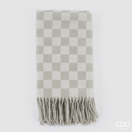 edg enzo de gasperi edg enzo de gasperi karierte Decke 152 x 127 cm Polyester weiß-grün EAN 8059824624284
