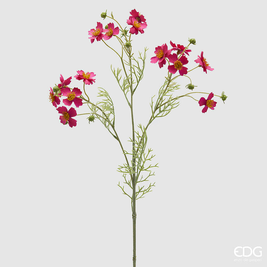 edg enzo de gasperi edg enzo de gasperi cosmos ramo con foglie h 65 cm pianta artificiale fuchsia ean 8059824485908