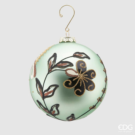 edg enzo de gasperi edg enzo de gasperi decorazione di natale palla elegance d 12 cm vetro green ean 8059824195234