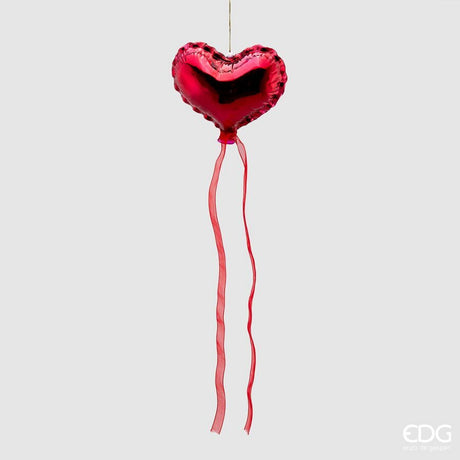 edg enzo de gasperi edg enzo de gasperi decorazione di natale palloncino cuore vetro d 12 cm burgubdy ean 8059824198853