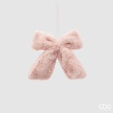 edg enzo de gasperi edg enzo de gasperi decorazione fiocco di natale peluche 16 x 22 cm rosa chiaro ean 8059824282897