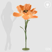 EDG Enzo De Gasperi Decoro Anemone Jumbo Led 12V 300W con Base H 160 Cm D 100 Cm Arancione