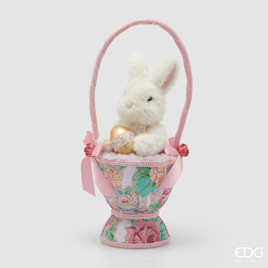 edg enzo de gasperi edg enzo de gasperi decoro cesto di pasqua con coniglio h 54 cm d 20 cm multicolor ean 8059824625885