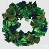 edg enzo de gasperi edg enzo de gasperi decoro corona d 76 cm fiocchi ghirlanda natalizia velluto verde ean 8059824567314
