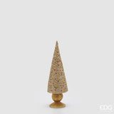 edg enzo de gasperi edg enzo de gasperi decoro decoglitter pino e di natale h 33 cm d 10 cm poliresina rosa chiaro ean 8059824597939