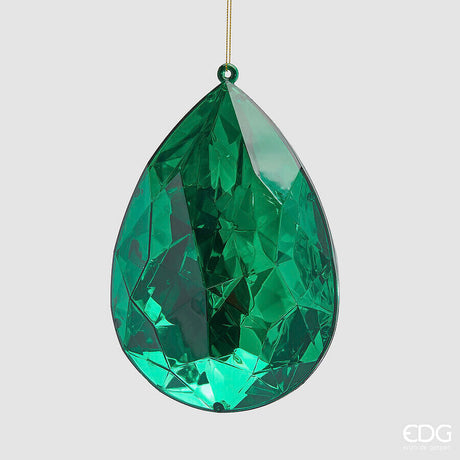 edg enzo de gasperi edg enzo de gasperi decoro diamante rettangolare di natale da appendere h 19 cm l 125 cm l 75 cm pp emerald green ean 8059824534286