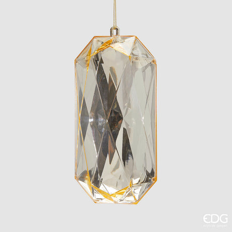 edg enzo de gasperi edg enzo de gasperi decoro diamante rettangolare di natale da appendere h 195 cm l 95 cm l 7 cm pp champagne ean 8059824534767