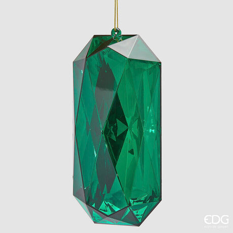 edg enzo de gasperi edg enzo de gasperi decoro diamante rettangolare di natale da appendere h 22 cm l 11 cm l 8 cm pp emerald green ean 8059824534668