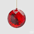 edg enzo de gasperi edg enzo de gasperi decoro diamante rotondo di natale da appendere d 10 cm l 45 cm pp red ean 8059824535542