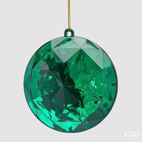 edg enzo de gasperi edg enzo de gasperi decoro diamante rotondo di natale da appendere d 16 cm l 85 cm pp emerald green ean 8059824535306
