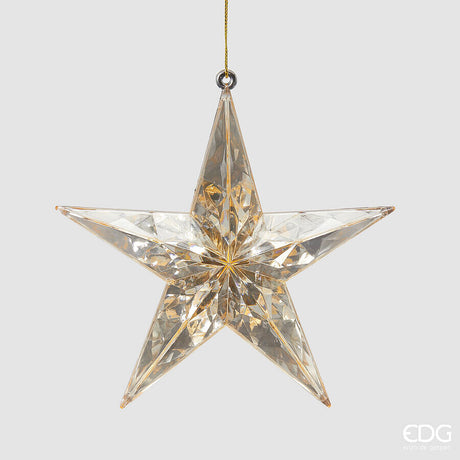 edg enzo de gasperi edg enzo de gasperi decoro diamante stella di natale da appendere l 35 cm d 135 cm pp champagne ean 8059824535924