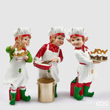 edg enzo de gasperi edg enzo de gasperi decoro elfo cuoco di natale ass h 30 cm green red 1 pz ean 8059824389497