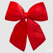 EDG Enzo De Gasperi Decoro Fiocco di Natale H 63 Cm L 62 Cm Velluto Rosso