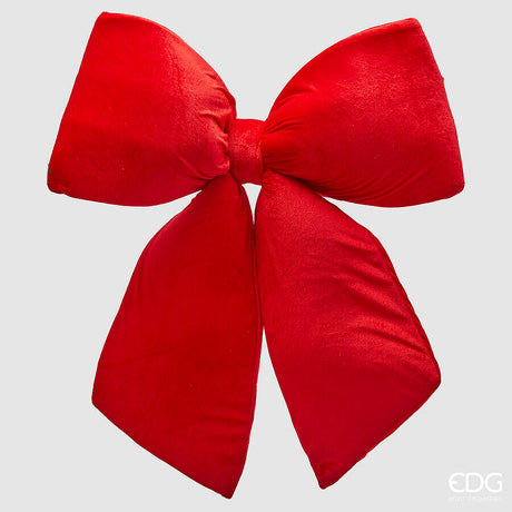 edg enzo de gasperi edg enzo de gasperi decoro fiocco di natale h 63 cm l 62 cm velluto rosso ean 8059824577672