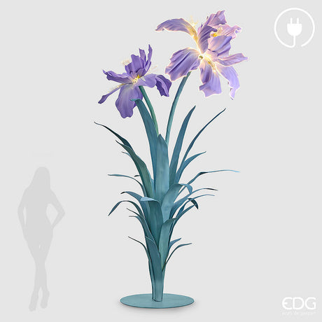 edg enzo de gasperi edg enzo de gasperi decoro iris 2 led 12v 300w h 350 cm l 170 cm violet ean 8059824640314