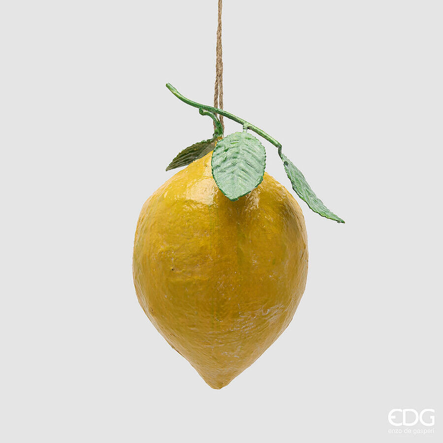 edg enzo de gasperi edg enzo de gasperi decoro limone da appendere pianta artificiale h 25 cm l 12 x 16 cm giallo ean 8059824628824