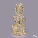 edg enzo de gasperi edg enzo de gasperi decoro natale pacco regalo stripes 600 microled h 95 cm l 30 cm l 30 cm ip44 gold ean 8059824546166