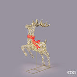 edg enzo de gasperi edg enzo de gasperi decoro natale renna con fiocco 720 microled h 93 cm l 50 cm l 18 cm ip44 gold ean 8059824546951