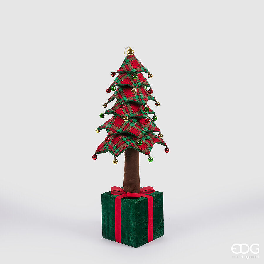 edg enzo de gasperi edg enzo de gasperi decoro pino di natale su pacco da appendere h 110 cm telescopico green red ean 8059824520975