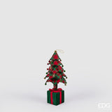 edg enzo de gasperi edg enzo de gasperi decoro pino di natale su pacco da appendere h 70 cm telescopico green red ean 8059824521132