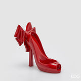 edg enzo de gasperi edg enzo de gasperi decoro scarpa portabottiglia di natale h 22 cm l 25 cm l 16 cm red ean 8059824562760