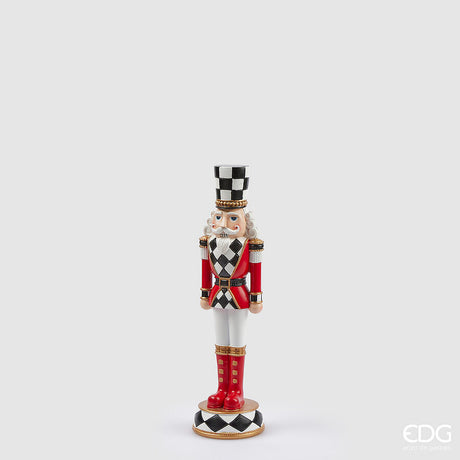edg enzo de gasperi edg enzo de gasperi decoro soldatino scacchi di natale h 33 cm white red ean 8059824389084