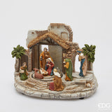 edg enzo de gasperi edg enzo de gasperi diorama presepe di natale h 22 cm l 29 cm l 16 cm musica movimento e led multicolor ean 8059824597335