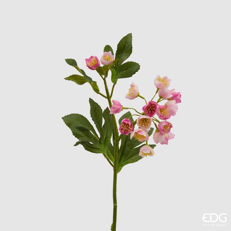 edg enzo de gasperi edg enzo de gasperi elleboro rex ramo x2 h 42 cm pianta artificiale rosa ean 8059824108869