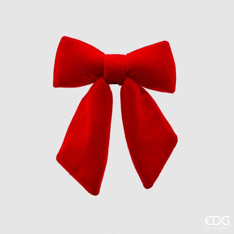 edg enzo de gasperi edg enzo de gasperi fiocco natale velluto h 25 cm l 21 cm red ean 8059824577856