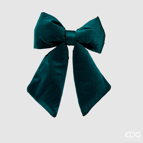 edg enzo de gasperi edg enzo de gasperi fiocco natale velluto h 38 cm l 27 cm green ean 8059824577818