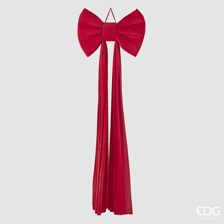 edg enzo de gasperi edg enzo de gasperi fiocco natalizio in velluto h210x80 cm rosso decorazione di natale ean 8059824689597