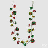 edg enzo de gasperi edg enzo de gasperi gerbera metal festone di natale l 182 cm green red ean 8059824544742