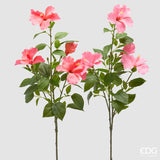 edg enzo de gasperi edg enzo de gasperi hibiscus ramo x4 con foglie pianta artificiale ass h 90 cm d 10 cm rosa chiaro o scuro 1 pz ean 8059824634405